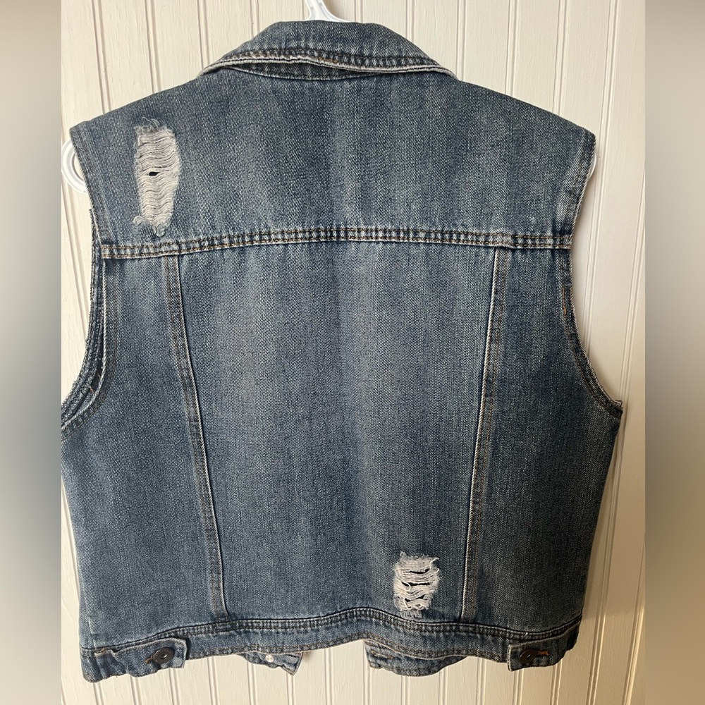 Highway Jeans Distressed Denim Vest - Picture 2 of 3